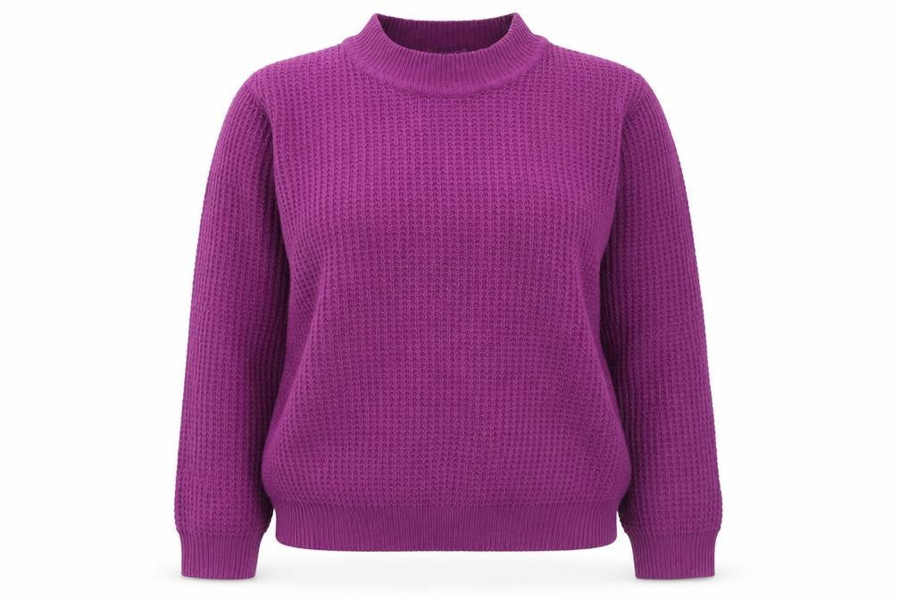 Damart Womens Purple Round Neck  Acrylic Pullover Jumper Size M