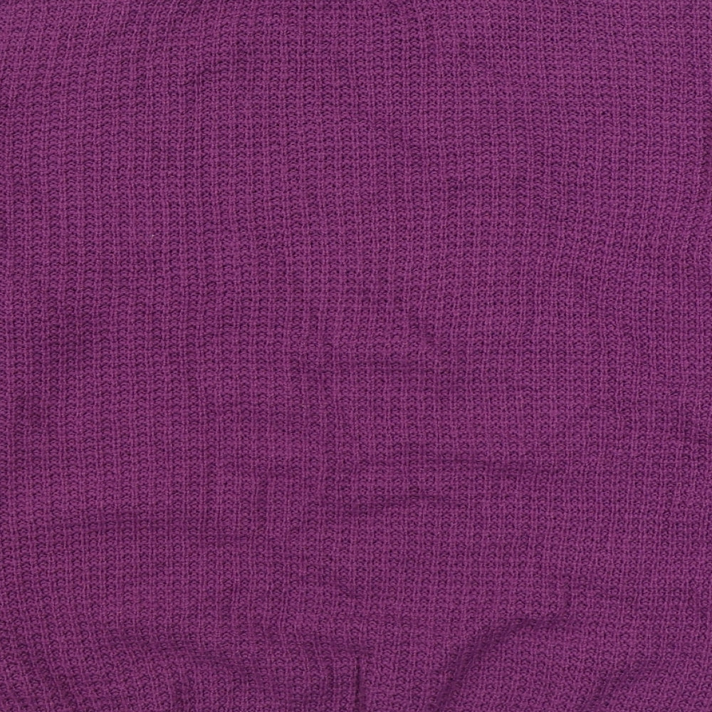 Damart Womens Purple Round Neck  Acrylic Pullover Jumper Size M
