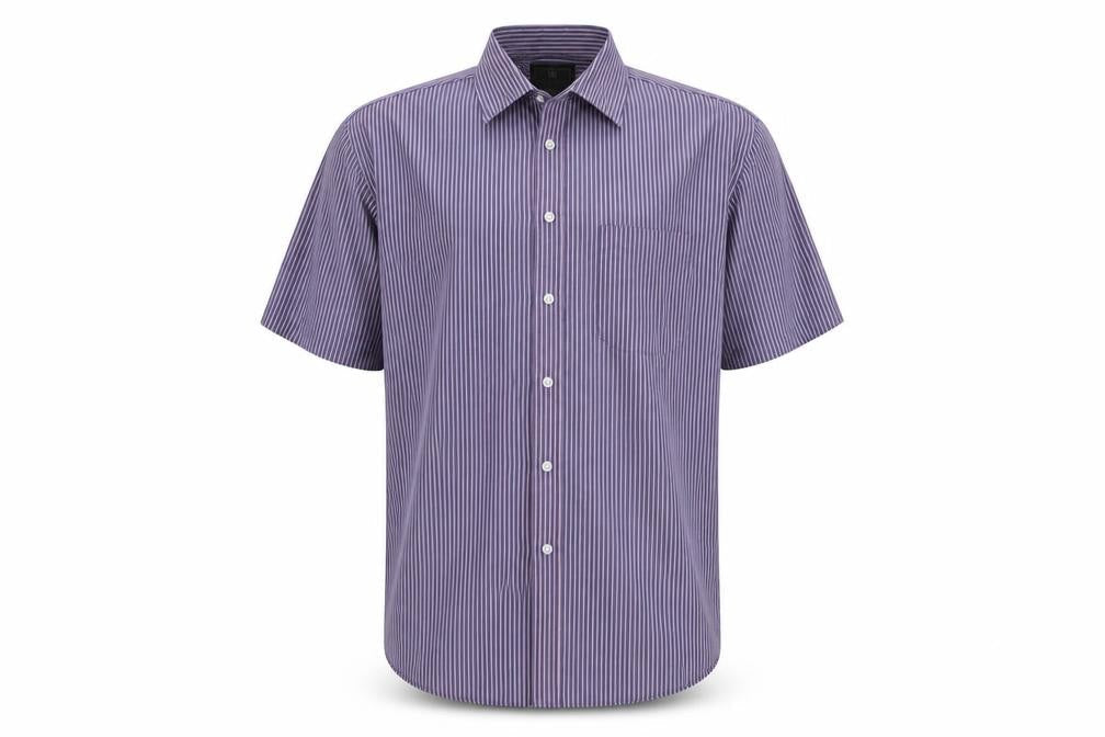 Marks & Spencer Mens Blue  Cotton  Button-Up Size 42 Collared