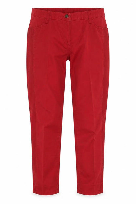 papaya  Womens Red  Cotton Trousers  Size 42 in L28 in Regular
