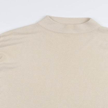 Dunnes Womens Beige High Neck  Acrylic Pullover Jumper Size 18   - 18-20