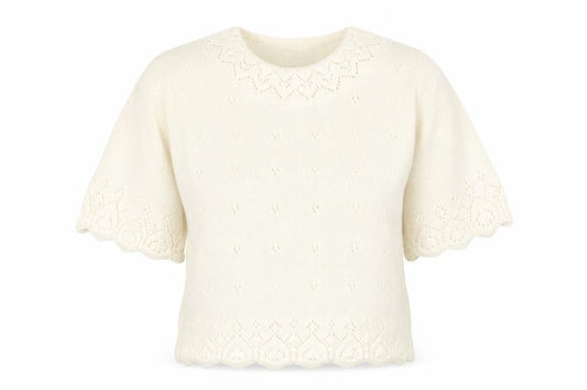 Preworn Womens White Round Neck  Acrylic Pullover Jumper Size 14