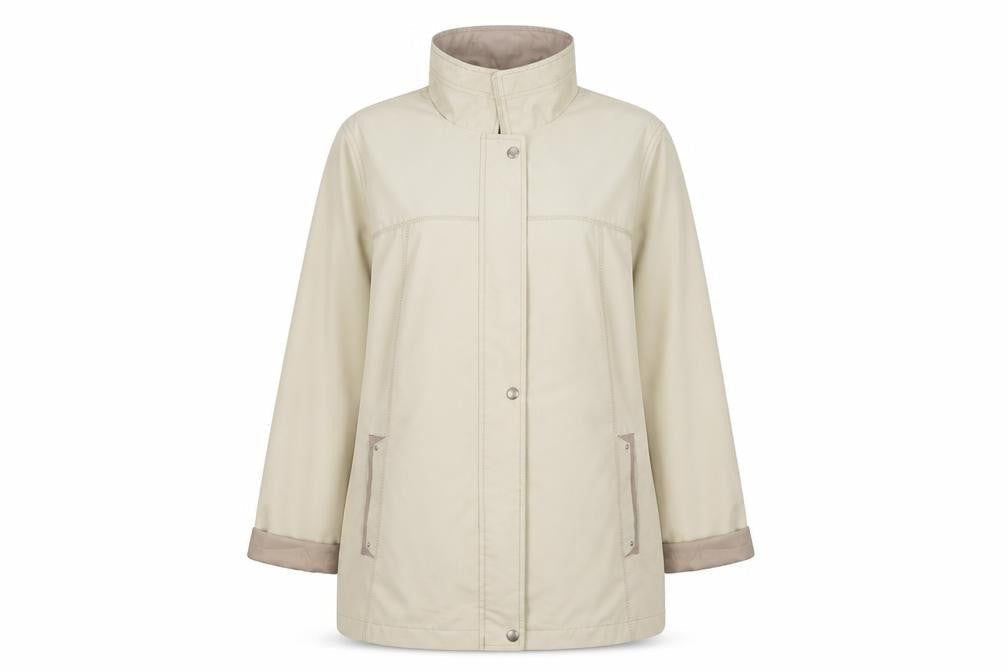 EWM Womens Beige   Jacket Coatigan Size 14