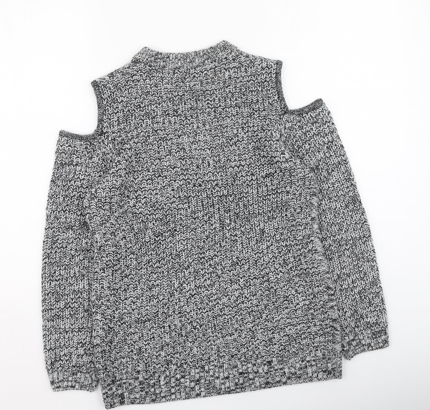Studio Womens Grey Round Neck  Acrylic Pullover Jumper Size 12