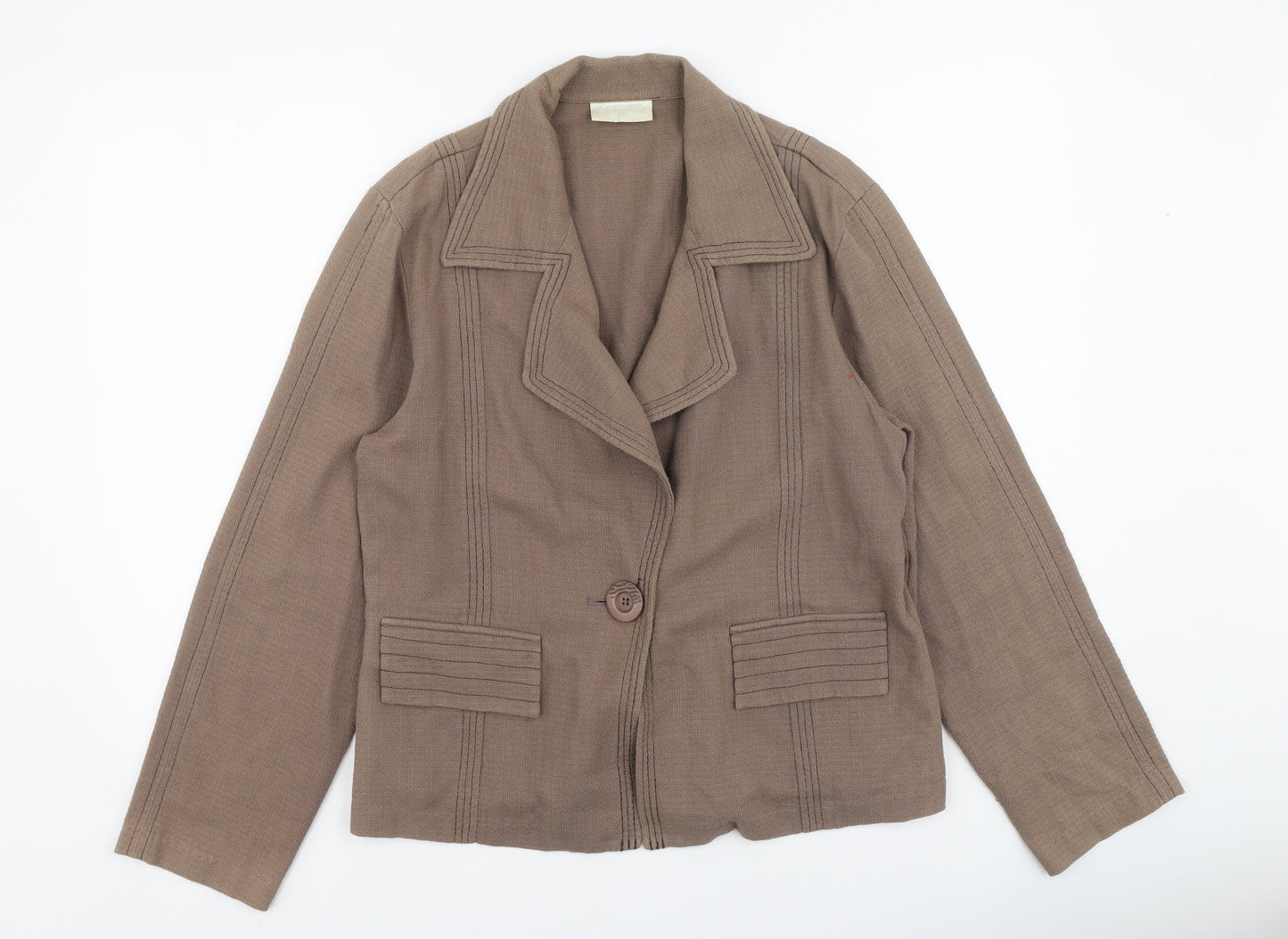 Off Shoot Womens Brown   Jacket  Size 14