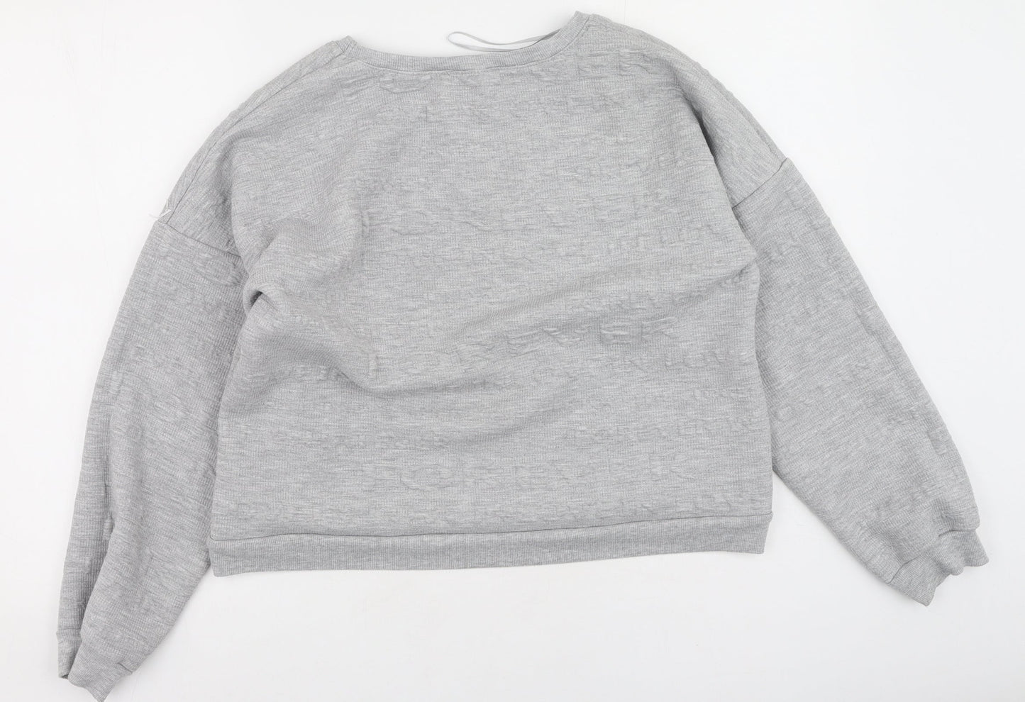 Select Womens Grey  Viscose Pullover Sweatshirt Size L