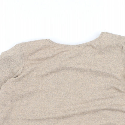 Dorothy Perkins Womens Brown Round Neck  Polyester Pullover Jumper Size 8