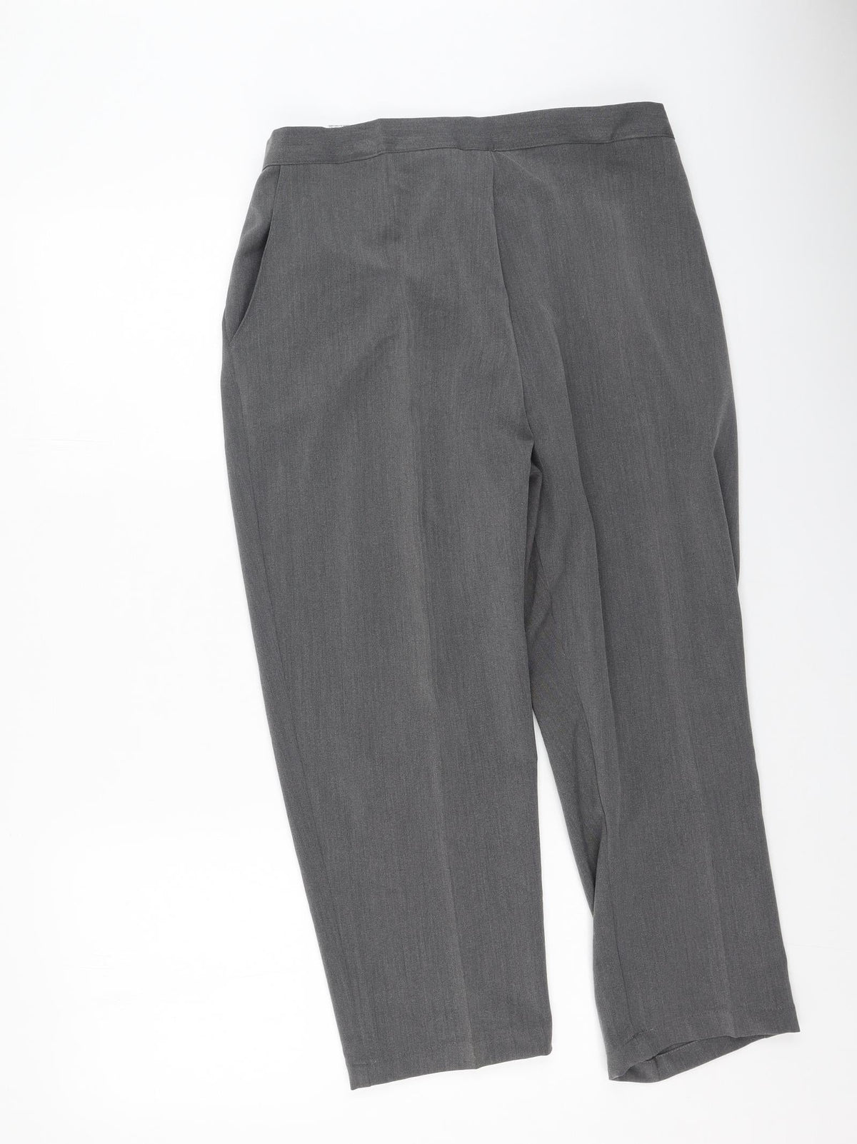 Preworn Womens Grey  Polyester Trousers  Size 20 L28 in Regular
