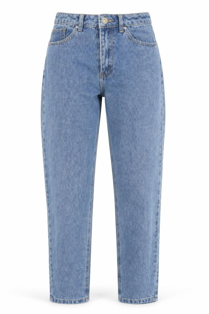 Missguided Womens Blue  Cotton Straight Jeans Size 6 L29 in Regular Button