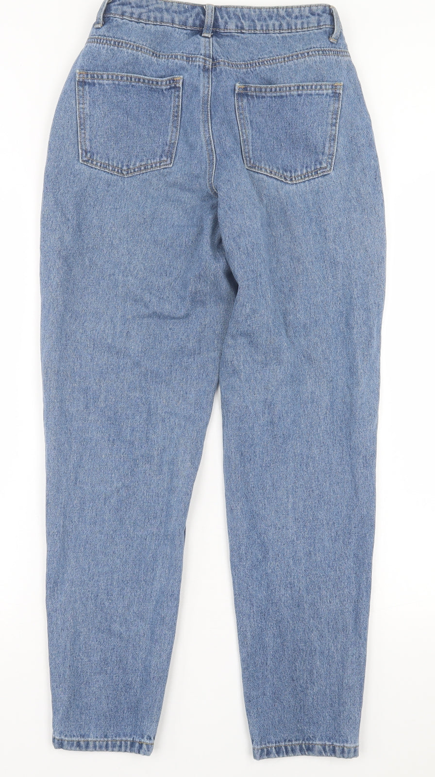 Missguided Womens Blue  Cotton Straight Jeans Size 6 L29 in Regular Button