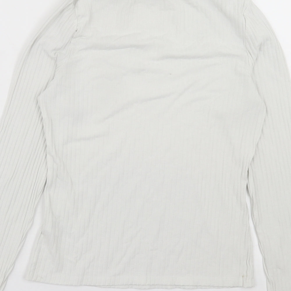 New Look Womens White Roll Neck  Polyester Pullover Jumper Size 14