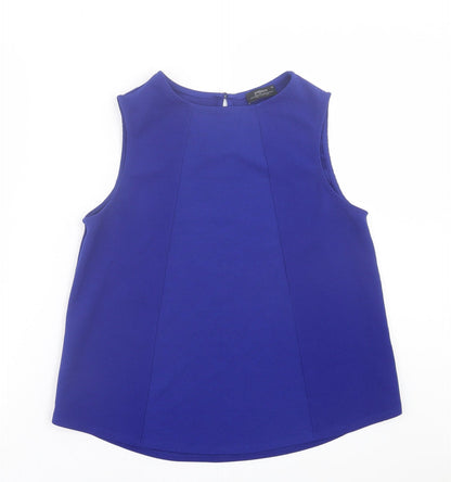Preloved Papaya Womens Blue  Polyester Basic Tank Size 12 Crew Neck - Front