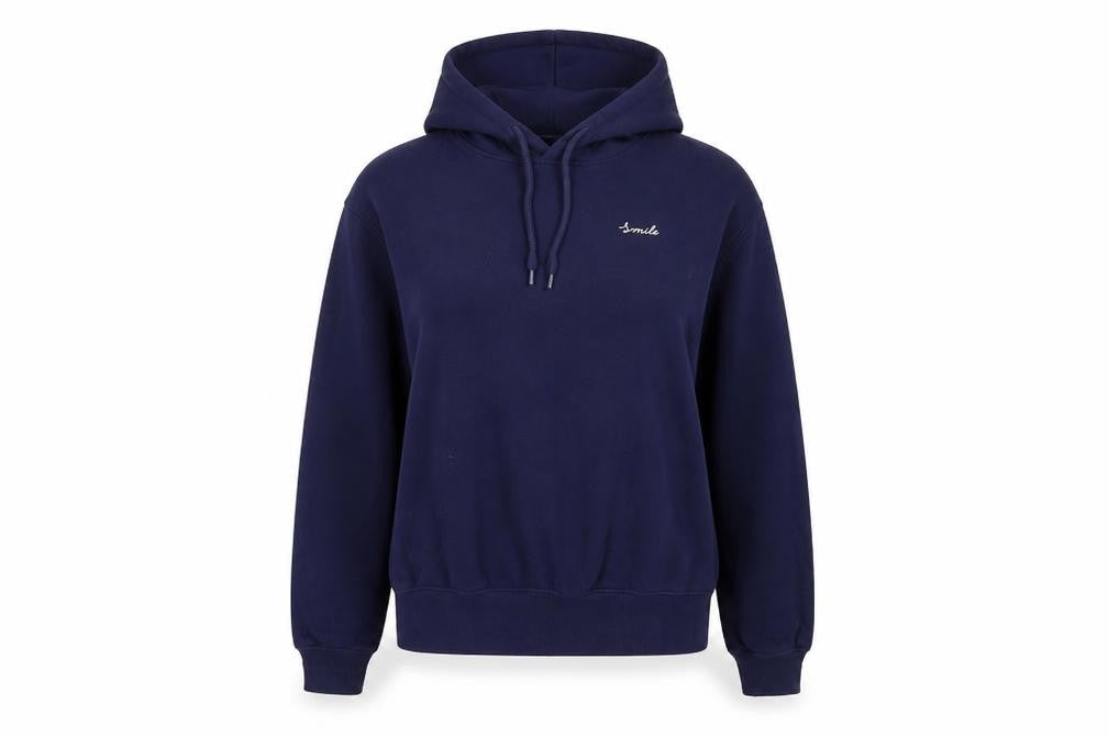 H&M Womens Blue  Cotton Pullover Hoodie Size XS  Pullover - Smile