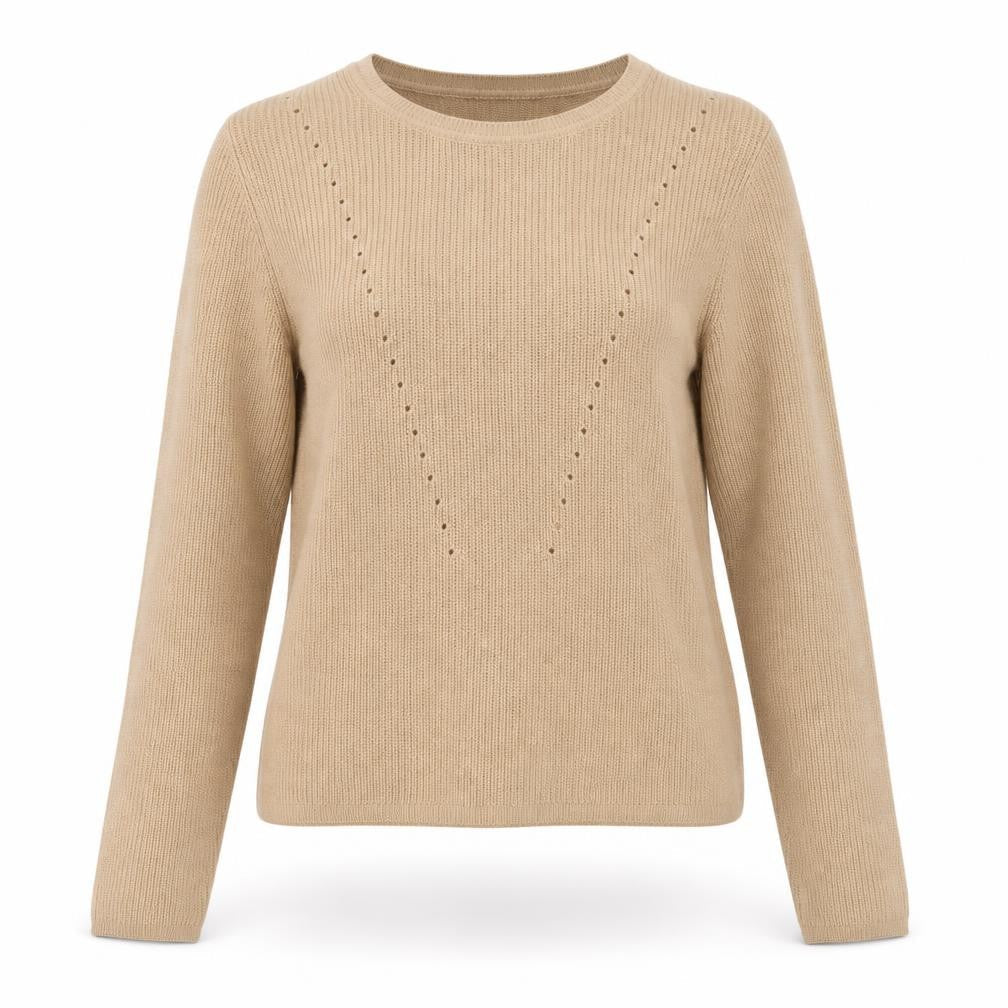 Dorothy Perkins Womens Brown Scoop Neck  Acrylic Pullover Jumper Size 6