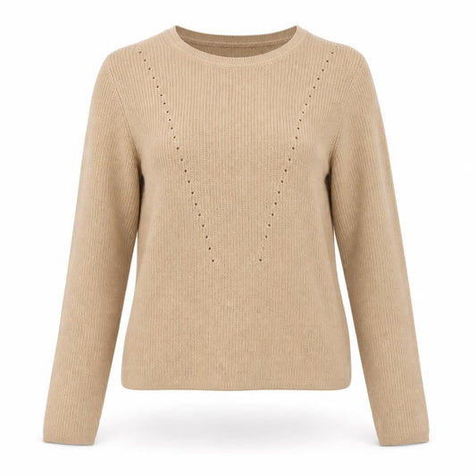 Dorothy Perkins Womens Brown Scoop Neck  Acrylic Pullover Jumper Size 6