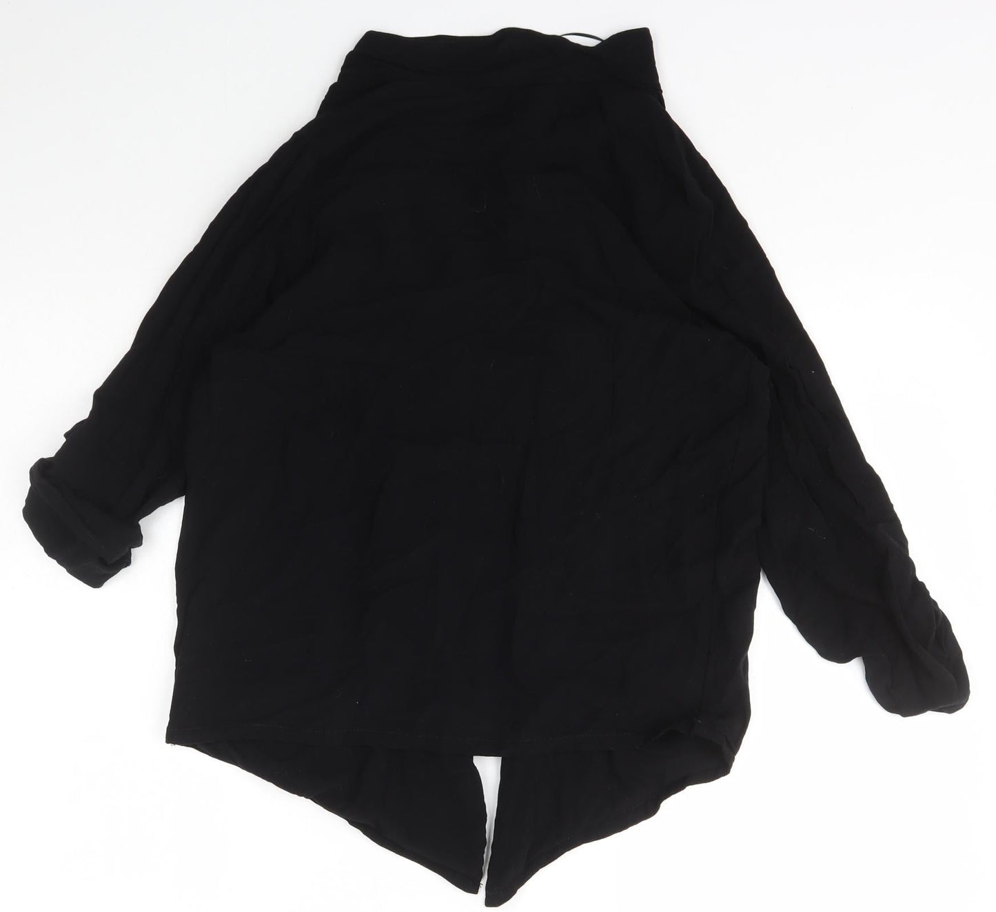 New Look Womens Black Collared  Viscose Cardigan Jumper Size 10