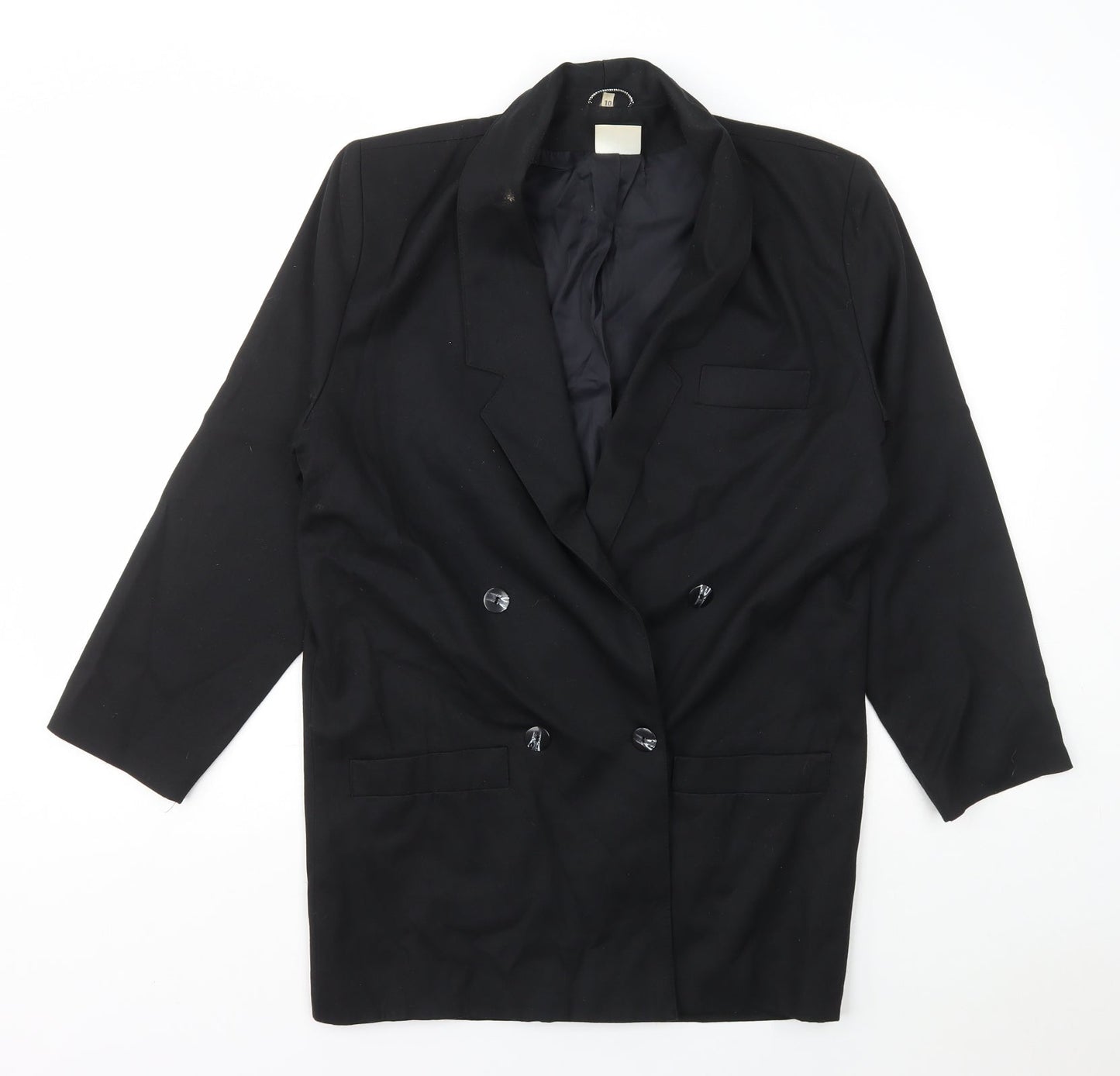 MARK ONE Womens Black   Jacket  Size 10  Buckle