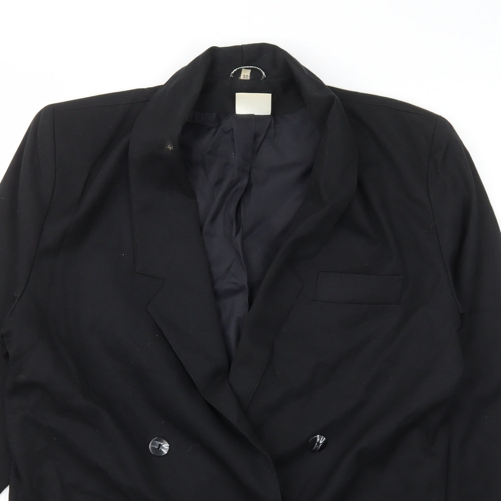 MARK ONE Womens Black   Jacket  Size 10  Buckle