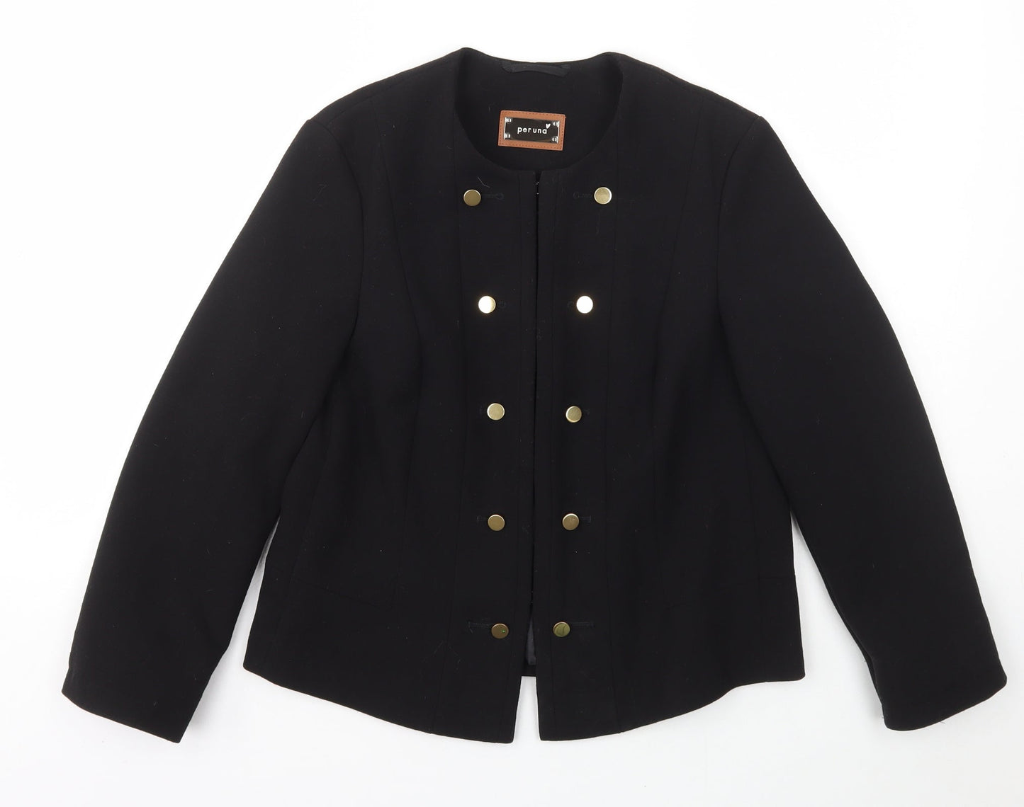 Per Una Womens Black   Jacket Blazer Size 10  Hook & Eye