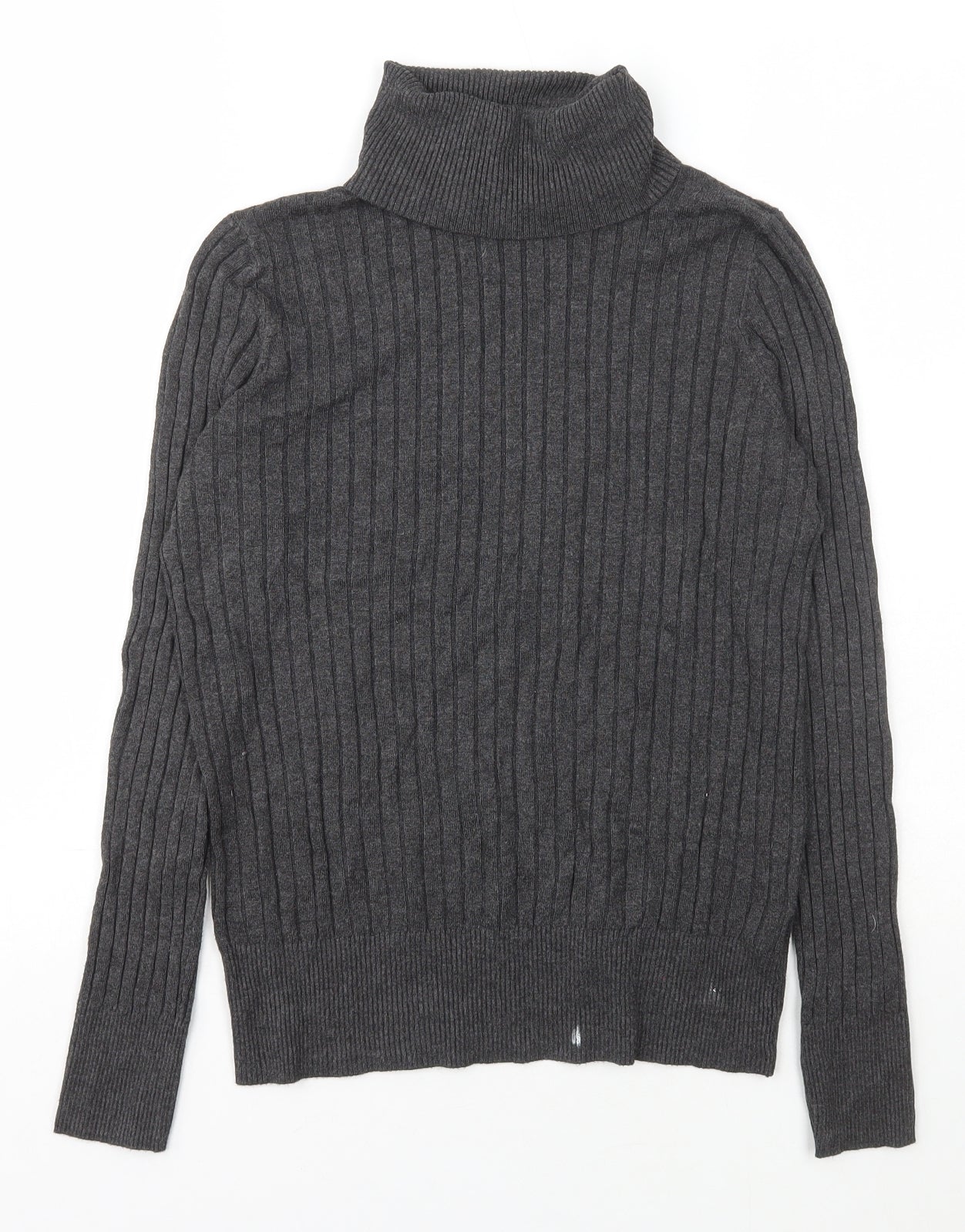 F&F Womens Green Roll Neck  Nylon Pullover Jumper Size 12