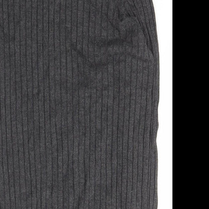 Preloved F&F Womens Green Roll Neck  Nylon Pullover Jumper Size 12 - Label