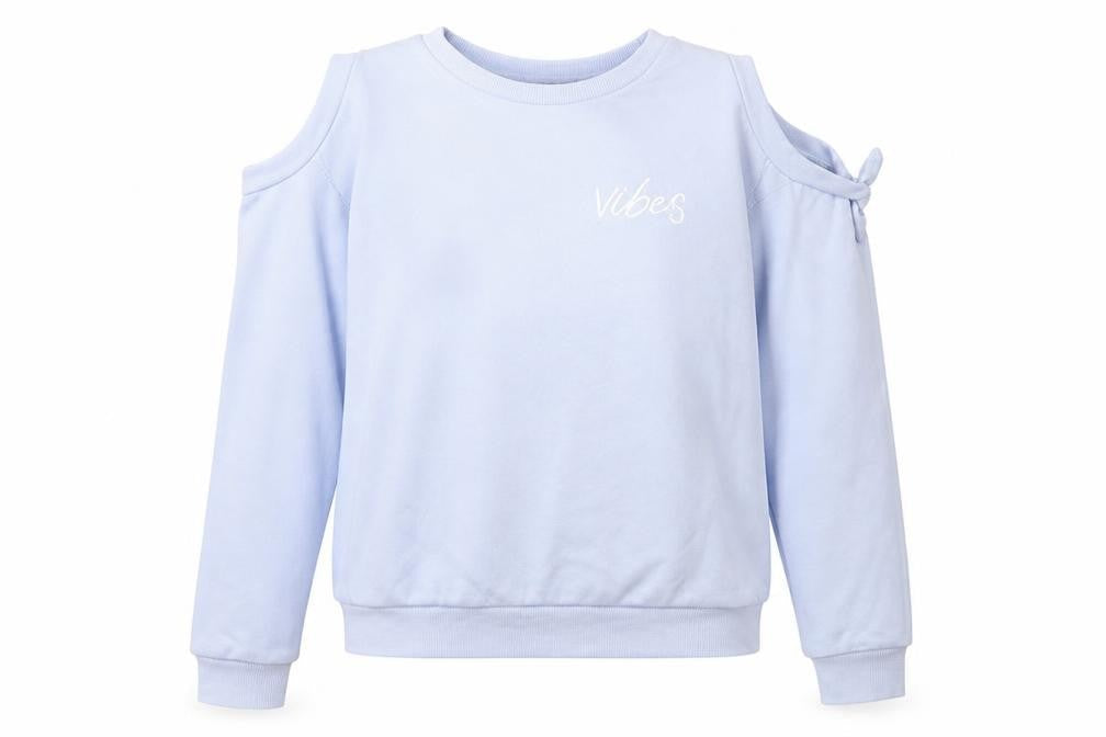 New Look Girls Blue Round Neck  Polyester Pullover Jumper Size 14-15 Years  Pullover