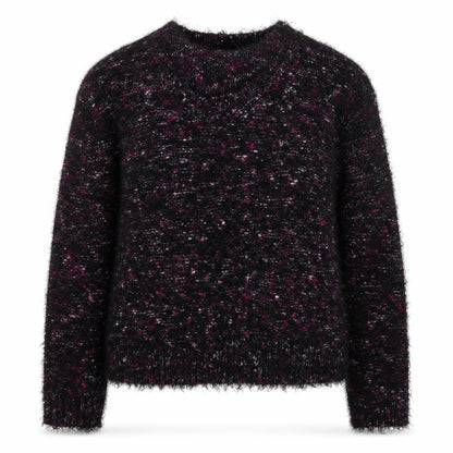 Tu Womens Black V-Neck  Acrylic Pullover Jumper Size 12