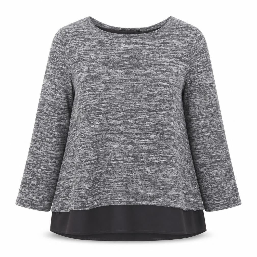 Viz a Viz Womens Grey Boat Neck  Polyester Pullover Jumper Size 12