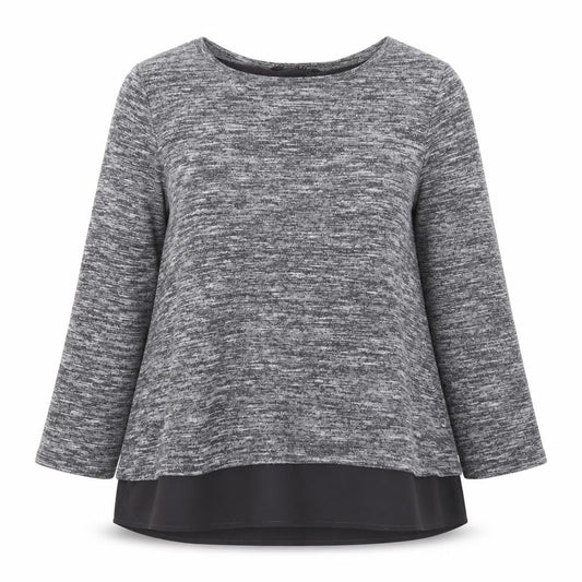 Viz a Viz Womens Grey Boat Neck  Polyester Pullover Jumper Size 12
