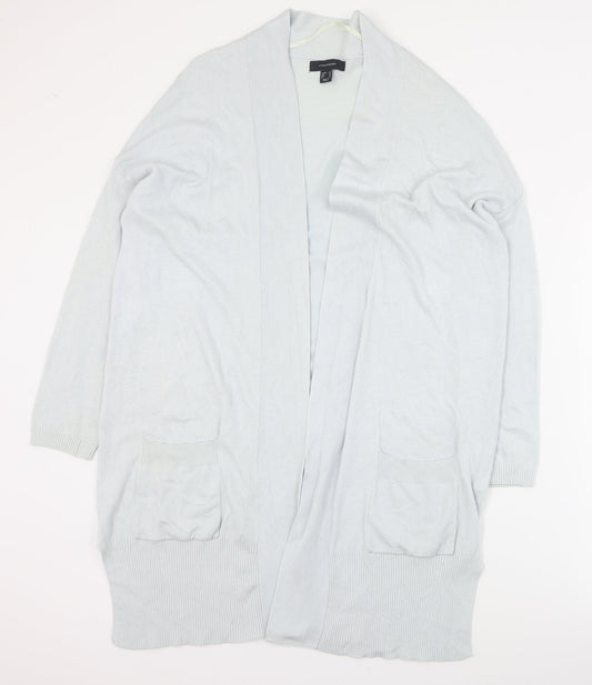 New Look Womens Blue V-Neck  Viscose Cardigan Jumper Size 10
