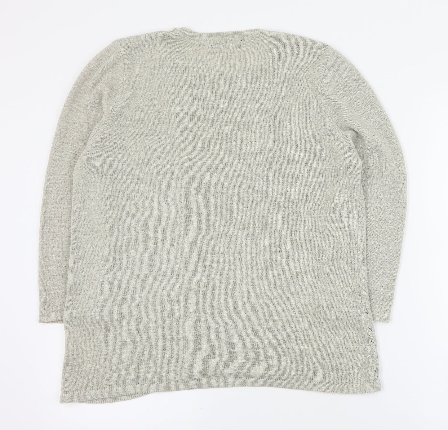 Bonmarche Womens Beige Round Neck  Acrylic Pullover Jumper Size S