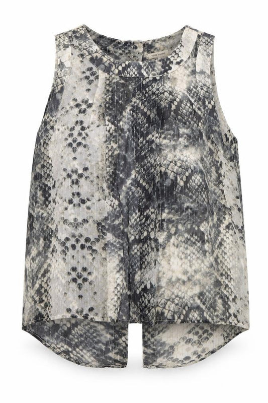 River Island Womens Brown Animal Print Polyester Basic Blouse Size 12 Round Neck