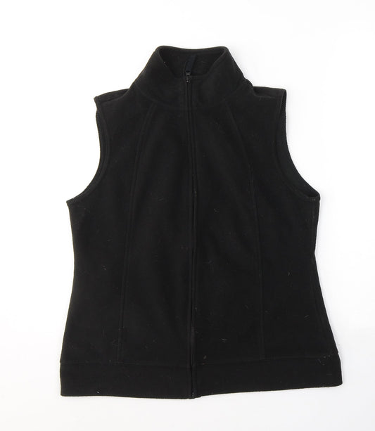 F&F  Womens Black  Polyester Full Zip Sweatshirt Size 12  Zip