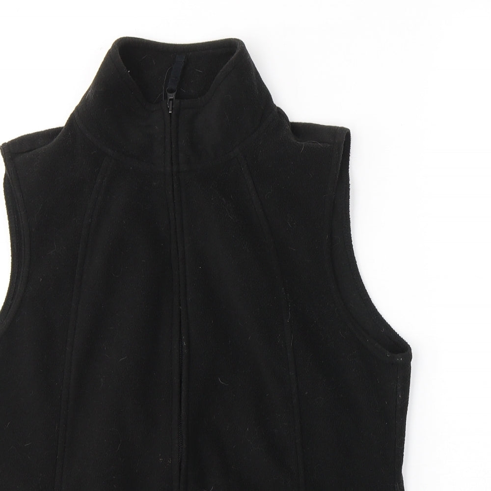 F&F  Womens Black  Polyester Full Zip Sweatshirt Size 12  Zip