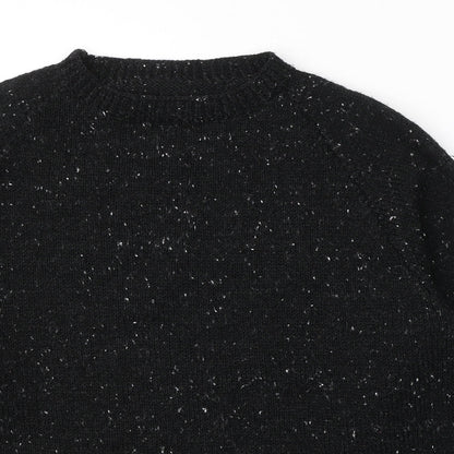 Preloved Preworn Womens Black Round Neck  Acrylic Pullover Jumper Size L - Detail