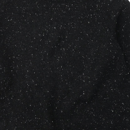 Preloved Preworn Womens Black Round Neck  Acrylic Pullover Jumper Size L - Label