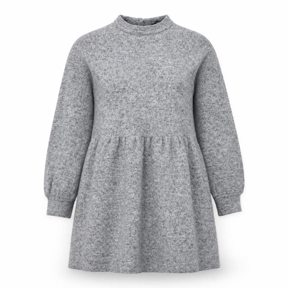 New Look Womens Grey  Polyester Jumper Dress  Size 6  Round Neck Pullover