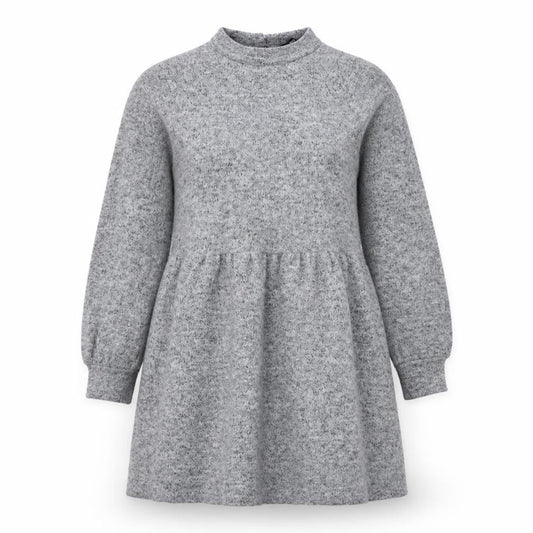New Look Womens Grey  Polyester Jumper Dress  Size 6  Round Neck Pullover