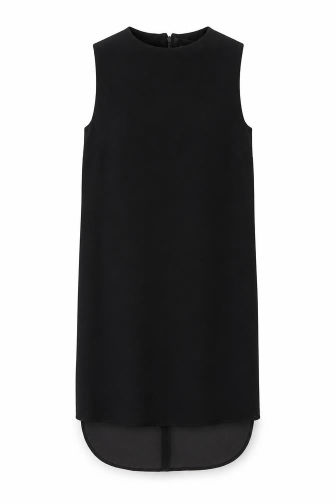 Topshop Womens Black  Polyester Tank Dress  Size 6  Round Neck Pullover