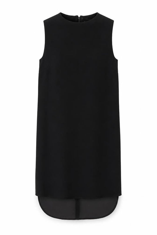 Topshop Womens Black  Polyester Tank Dress  Size 6  Round Neck Pullover
