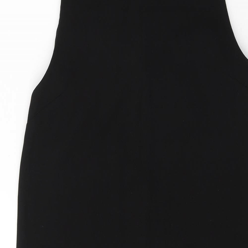 Topshop Womens Black  Polyester Tank Dress  Size 6  Round Neck Pullover