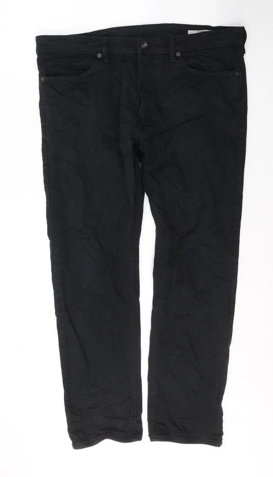 Marks and Spencer Womens Black  Cotton Skinny Jeans Size 38 in L31 in Regular Button