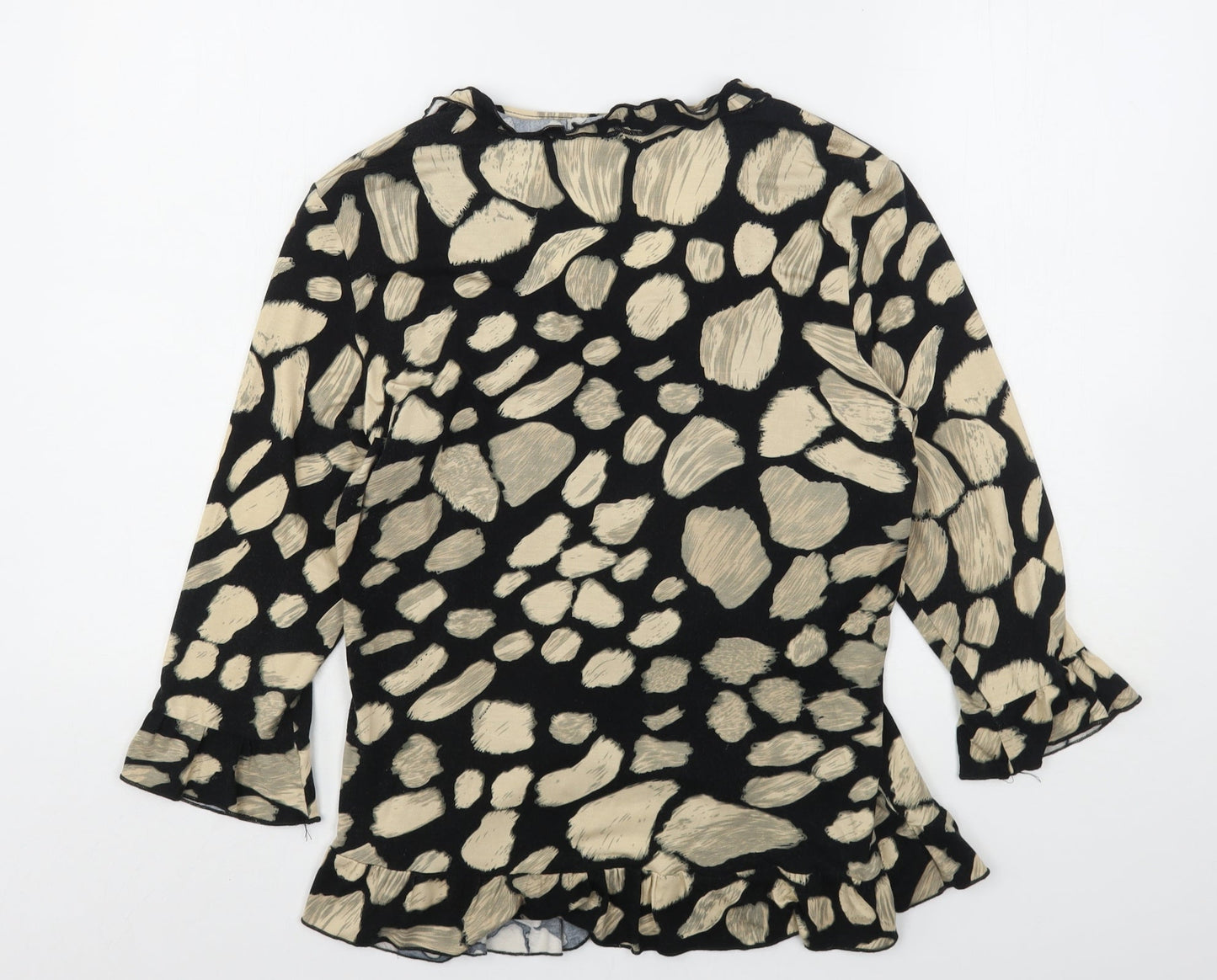Gerard Womens Multicoloured Geometric Viscose Basic Blouse Size 12 Round Neck