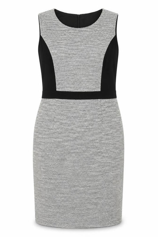 John Lewis  Womens Grey  Cotton Sheath  Size 12  Round Neck
