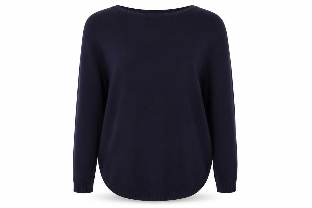 Tribekka 44 Womens Blue Round Neck  Rayon Pullover Jumper Size XL