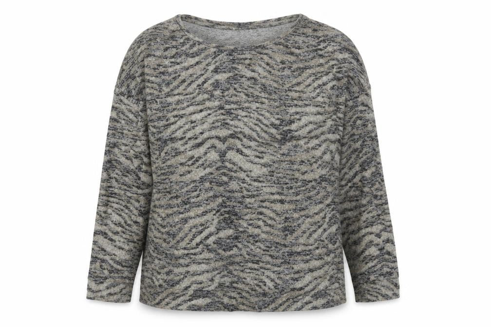 Matalan Womens Gold Round Neck Animal Print Polyester Pullover Jumper Size 16