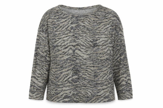 Matalan Womens Gold Round Neck Animal Print Polyester Pullover Jumper Size 16