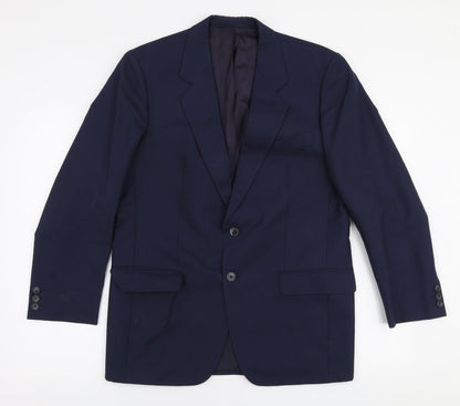 Skopes Mens Blue  Polyester Jacket Suit Jacket Size 38