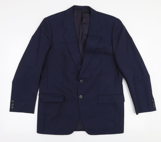 Skopes Mens Blue  Polyester Jacket Suit Jacket Size 38