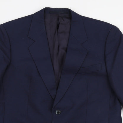 Skopes Mens Blue  Polyester Jacket Suit Jacket Size 38